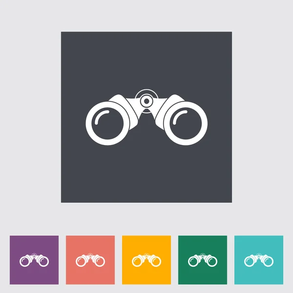 Binoculars flat icon — Stock Vector
