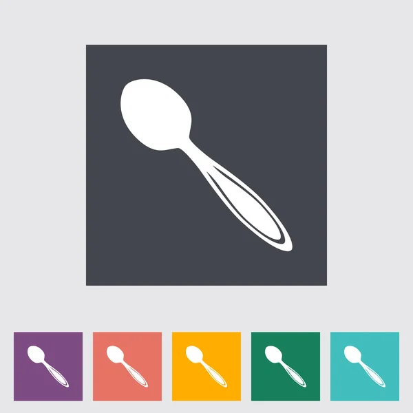 Spoon flat icon — Stock Vector