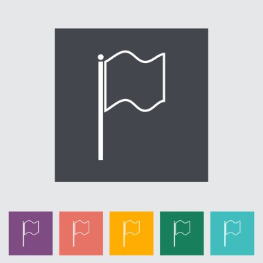 düz tek simge bayrak.