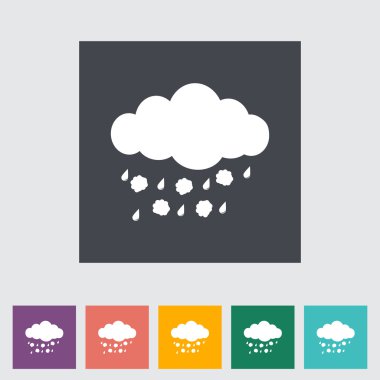 Hagel tek simge. vektör çizim.