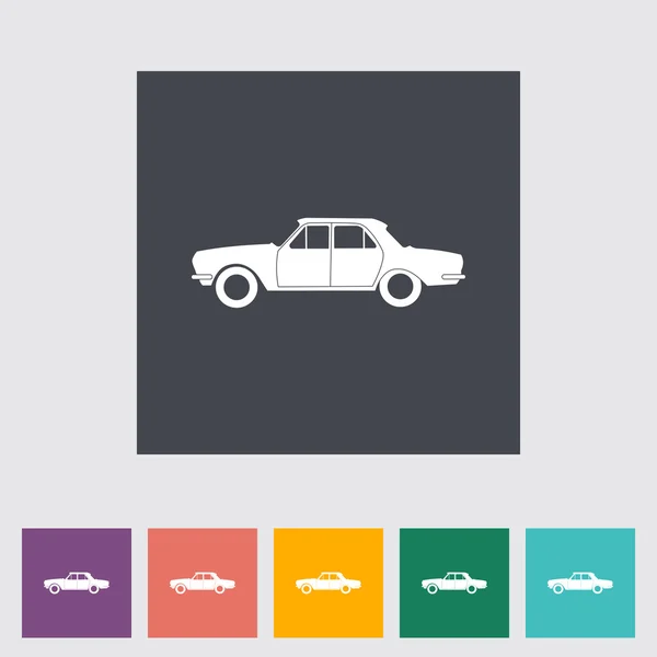 Auto platte pictogram. — Stockvector