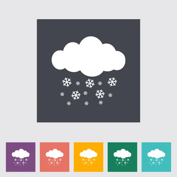 Snowfall single icon. — Stock Vector