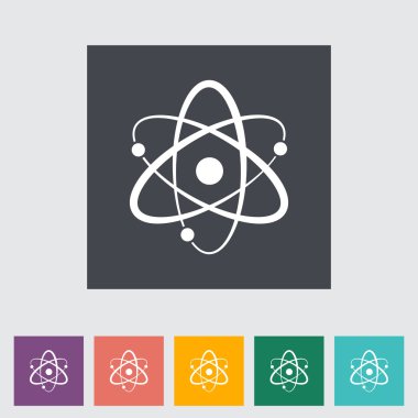 Atom düz simgesi