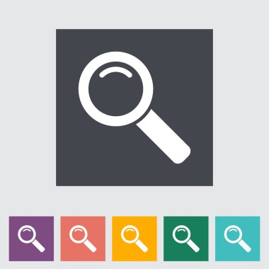 Arama tek düz simgesi.