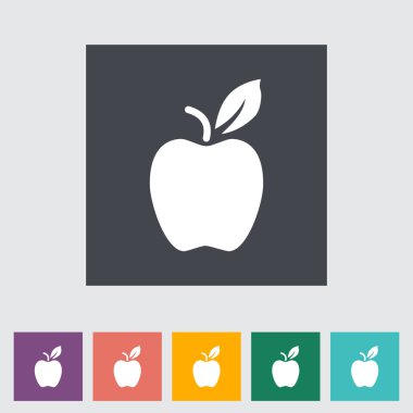 Apple düz simgesi