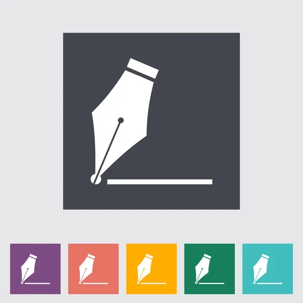 NIB platte pictogram — Stockvector