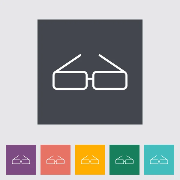 Glasses single flat icon. — Stock Vector