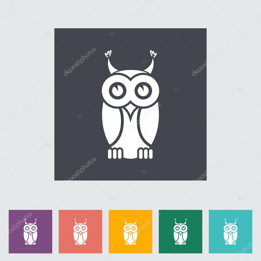 Owl flat icon
