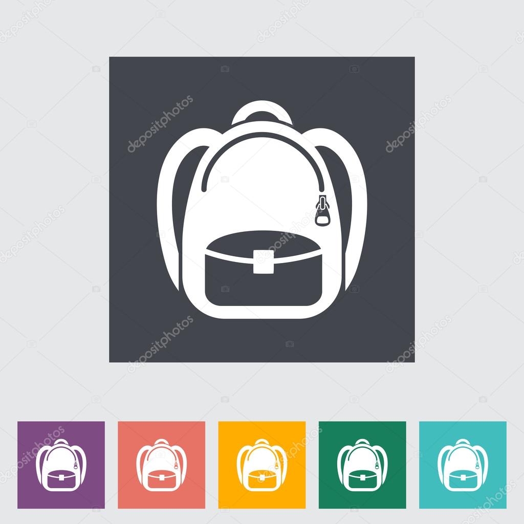 Schoolbag flat icon