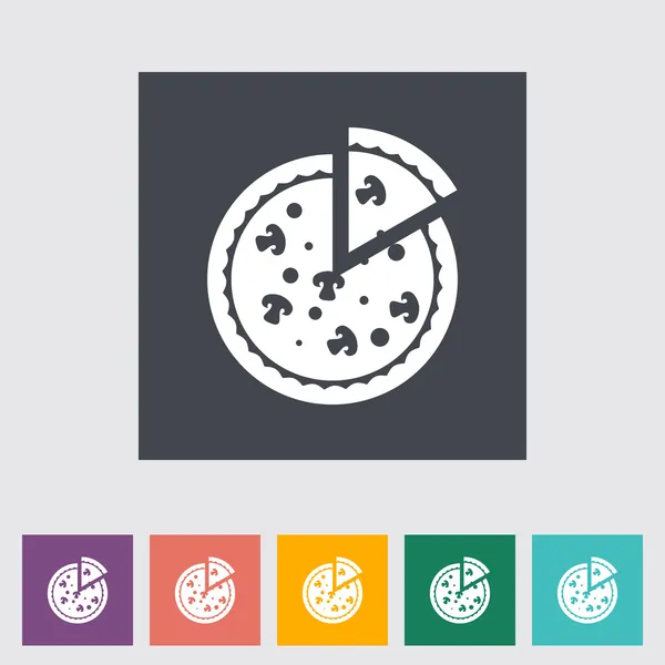 Icône plate de pizza — Image vectorielle