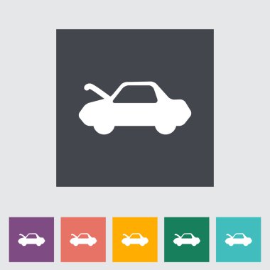 Arabayı düz simgesi.