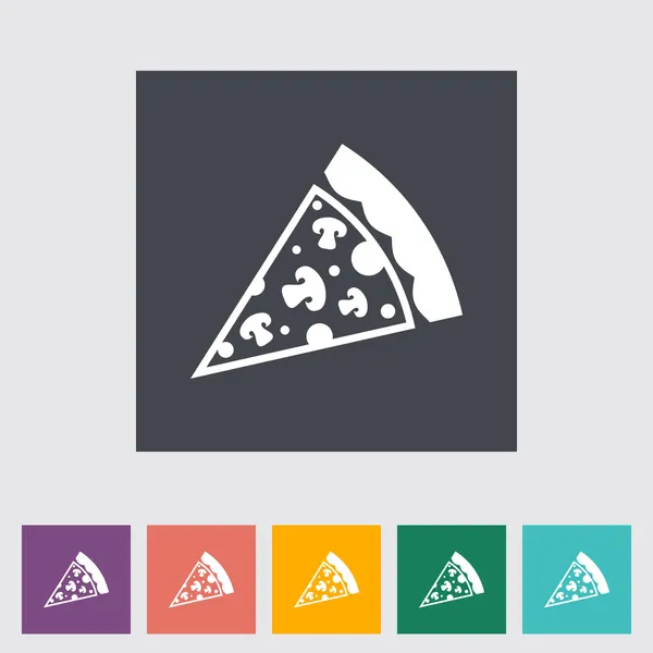 Icône plate de pizza — Image vectorielle