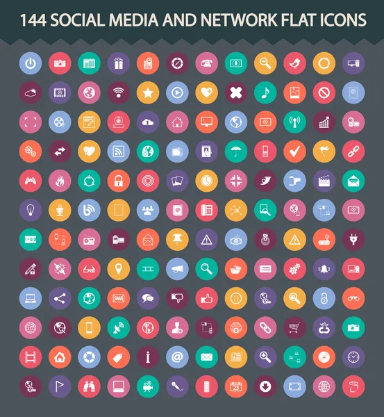 sosyal medya ve ağ düz simgeler