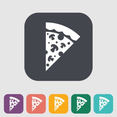 Pizza Düz Simgesi