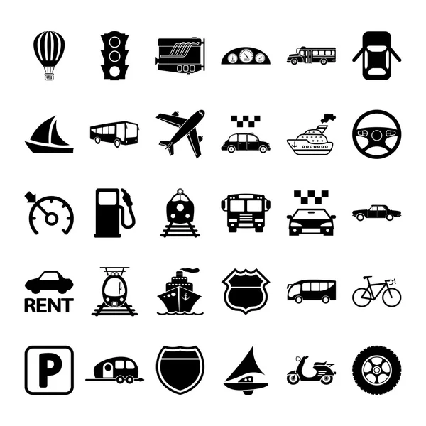 Transportation icon set. — Stock Vector