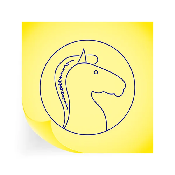 Icona del cavallo — Vettoriale Stock