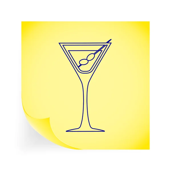 Martini één pictogram. — Stockvector