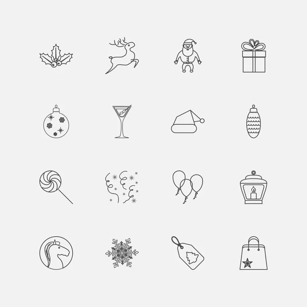 Iconos de Navidad — Vector de stock