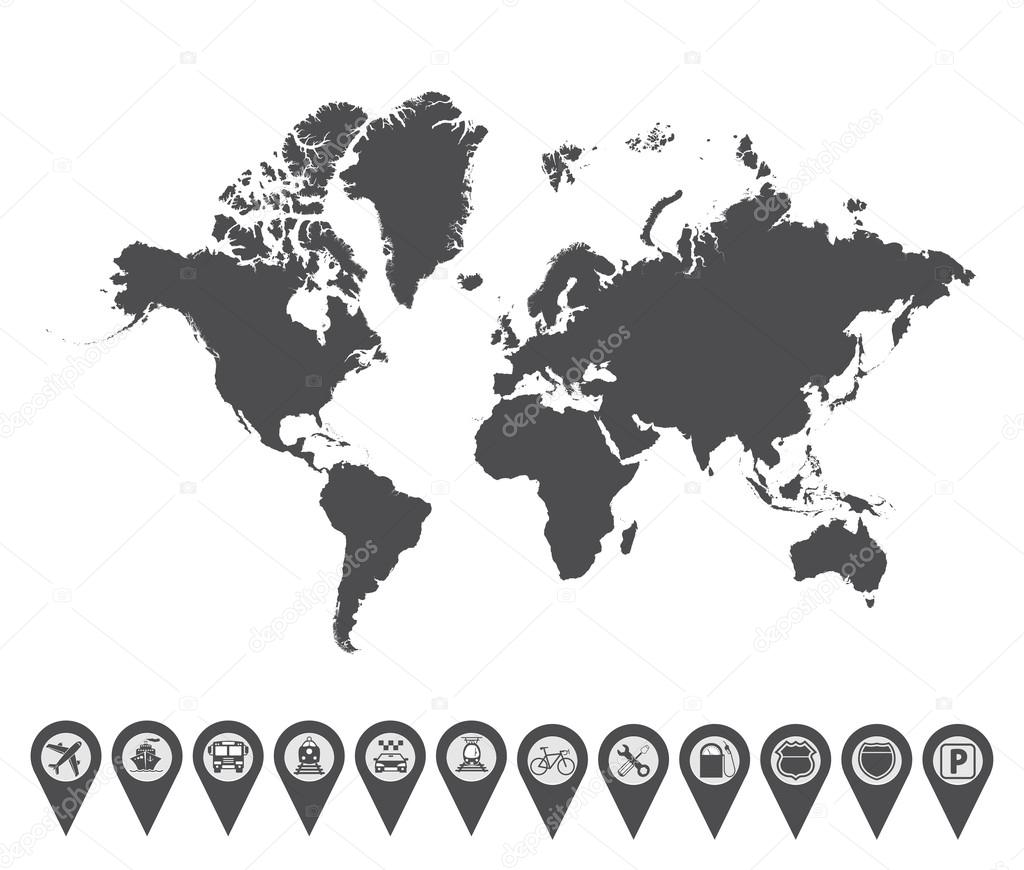 World map icon 2