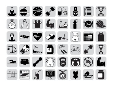 Fitness Icons set