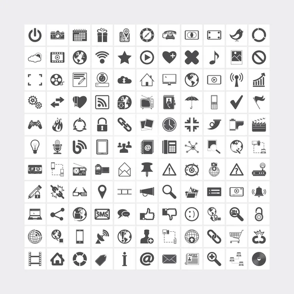 Social media and network icons — Stock Vector