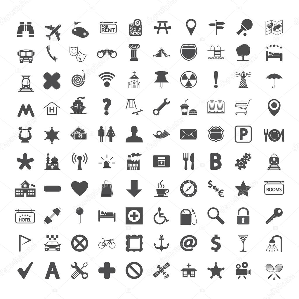 Navigation map icons.