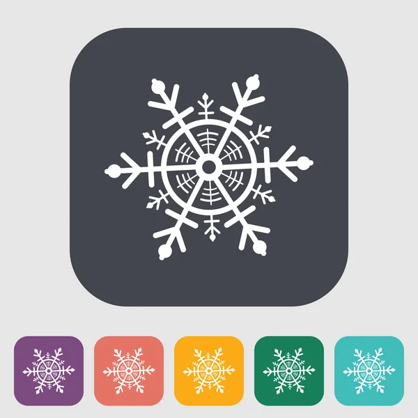 Sneeuwvlok pictogram. — Stockvector