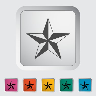 Star. Tek düz simgesi.