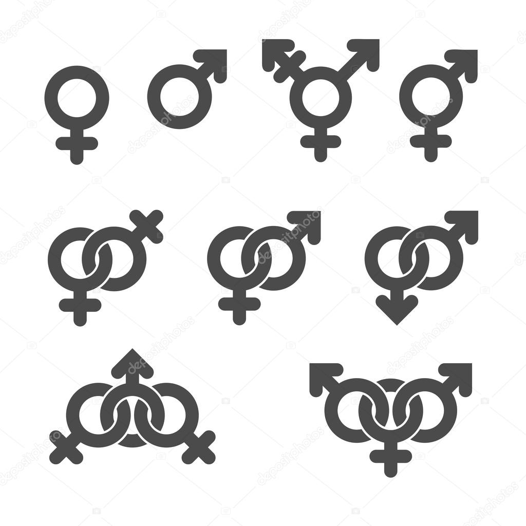 Gender symbol icons.