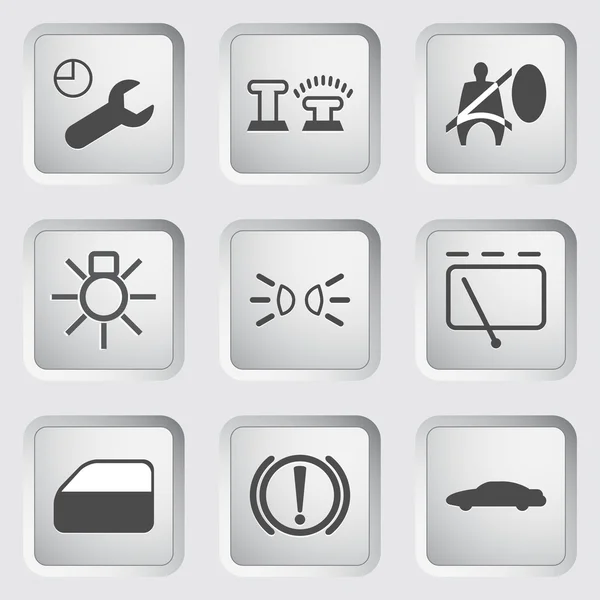 Iconos del tablero de instrumentos del coche 3 — Vector de stock