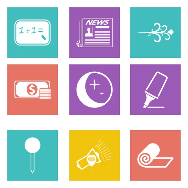 Zestaw ikon dla web design i aplikacji mobilnych 8 — Wektor stockowy