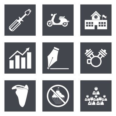 12 set simgeleri web tasarımı için