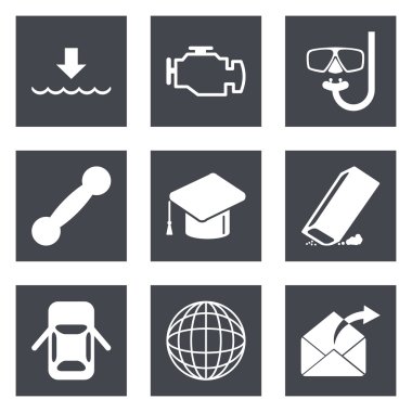 Icons for Web Design set 17 clipart