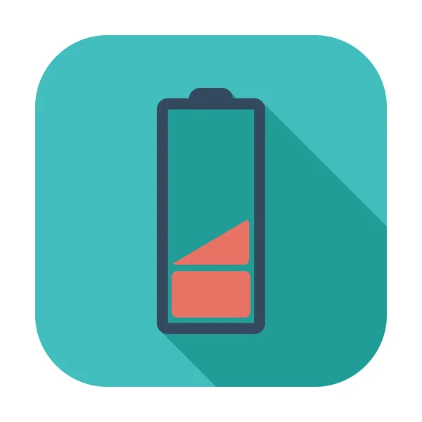 Chargement de la batterie, icône plate unique . — Image vectorielle