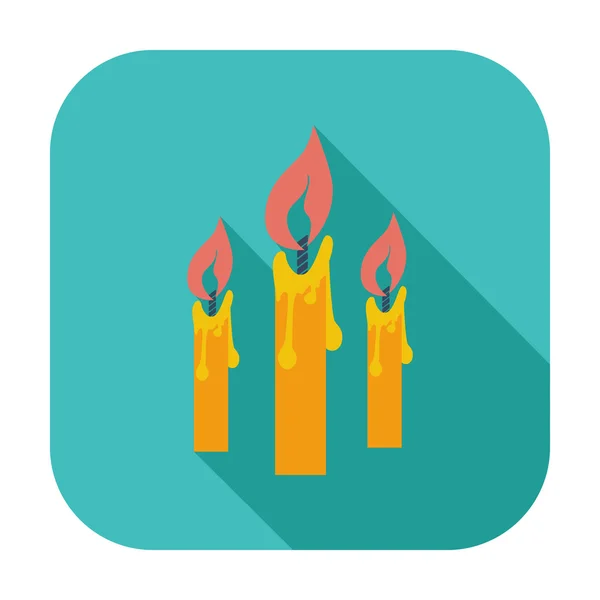 Kerzen einzelnes Symbol. — Stockvektor