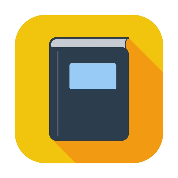 Libro. Icono plano único . — Vector de stock