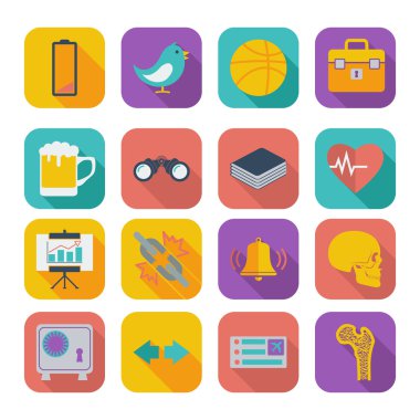 web tasarımı için düz Icons set 2