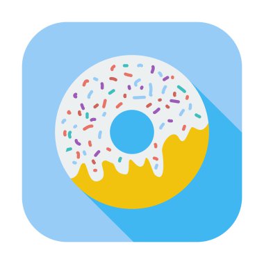 Donut düz simgesi