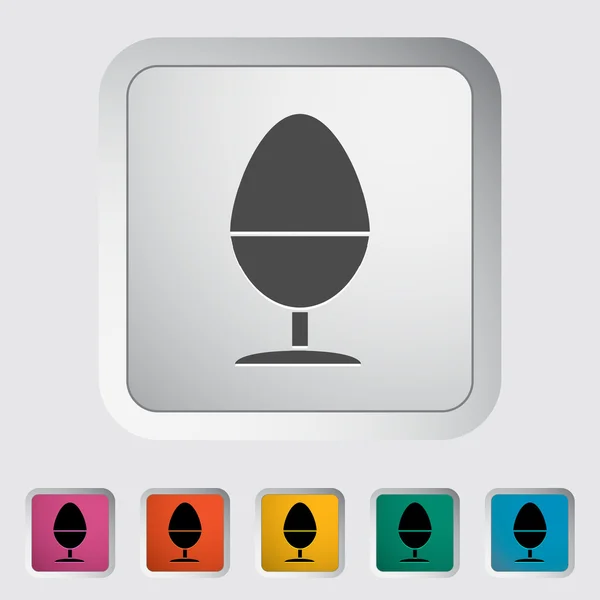 Яйцо на одной иконке . — стоковый вектор
