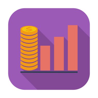 düz tek grafik simgesi.