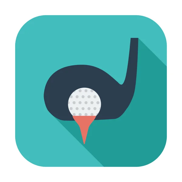 Golfe único ícone plana . —  Vetores de Stock