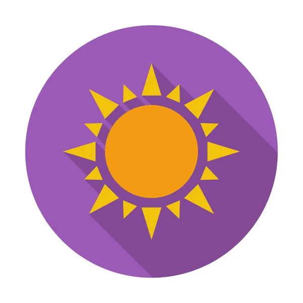 Sol Icono plano — Vector de stock