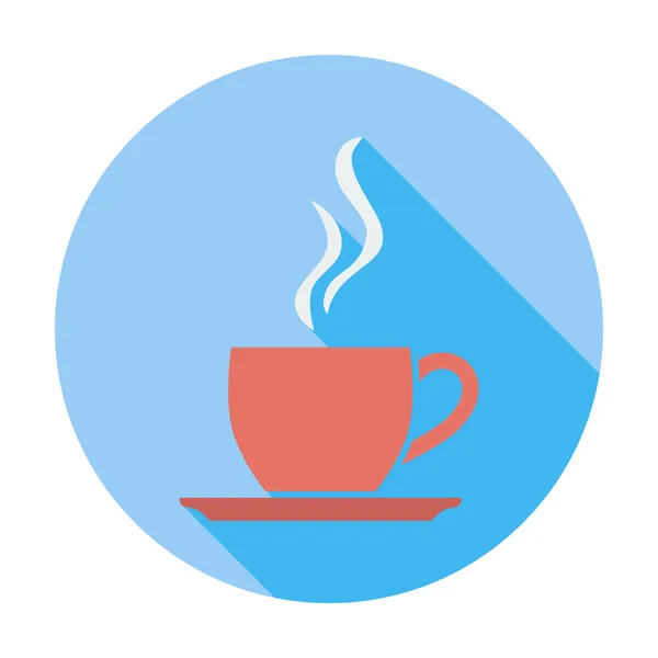 Café plano icono individual . — Vector de stock