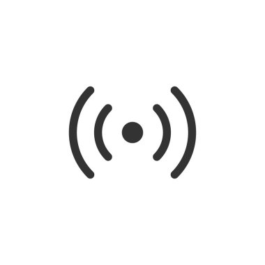 Kablosuz bağlantı kablosuz kablosuz vektör ikonu. İnternet bağlantısı kablosuz ağ sinyali. Vektör illüstrasyonu.