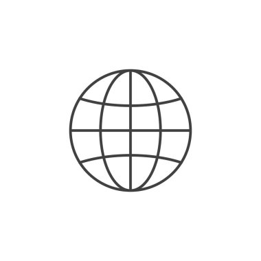 Dünya ikonu. Dünya işareti. Dünya sembolü.