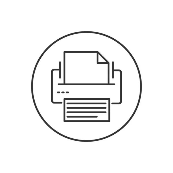 Impresora o fax Related Line Icono. — Vector de stock