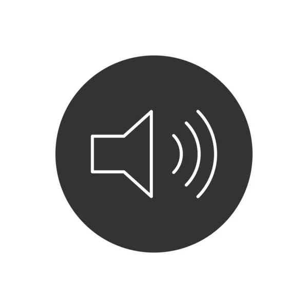 Audio haut-parleur volume lié ligne vectoriel icône — Image vectorielle
