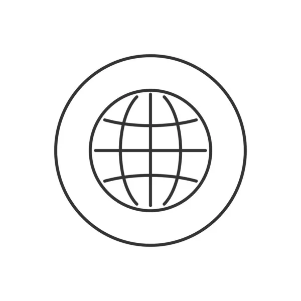 Globe-ikonen. Jordskylt. Världssymbol. — Stock vektor