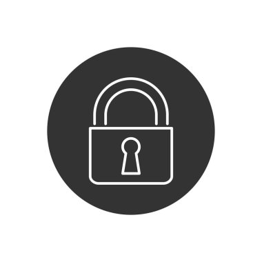 Asma kilit bağlantılı satır vektör simgesi.