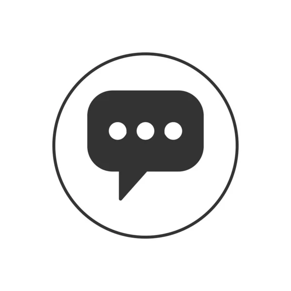 Mensaje de chat Related Glyph Icon — Vector de stock